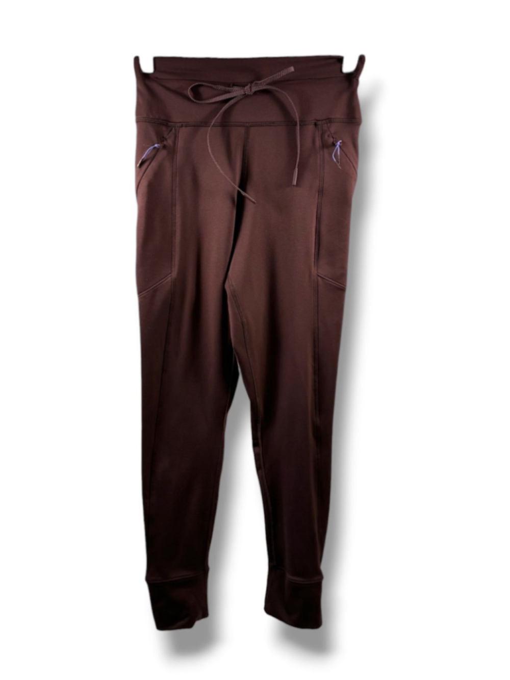 OFFLINE by Aerie Leggings with Purple Accents in Bown Size M